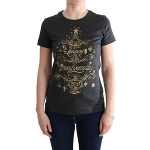 Dolce & Gabbana 2017 Holiday Tee Short Sleeve Crew Neck Women Gray Tops &